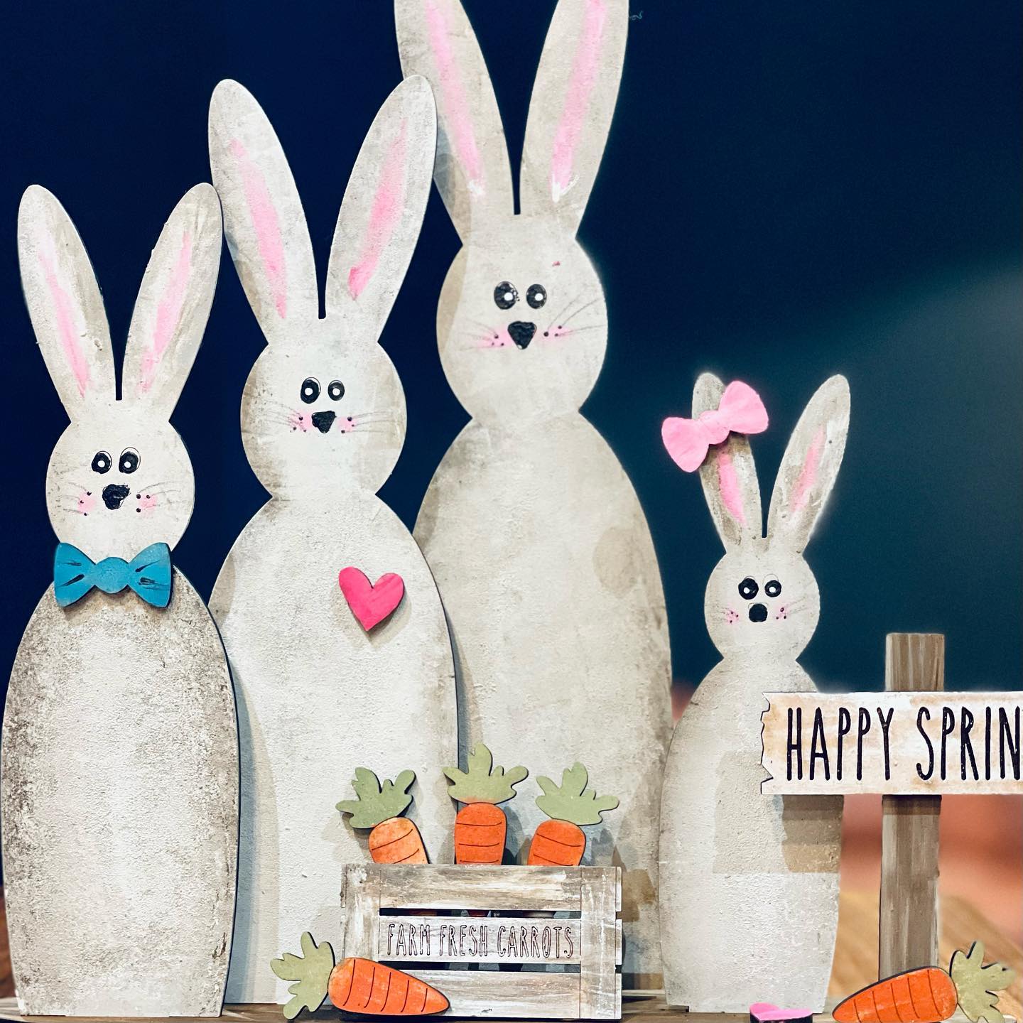 3D Standin Bunny Family