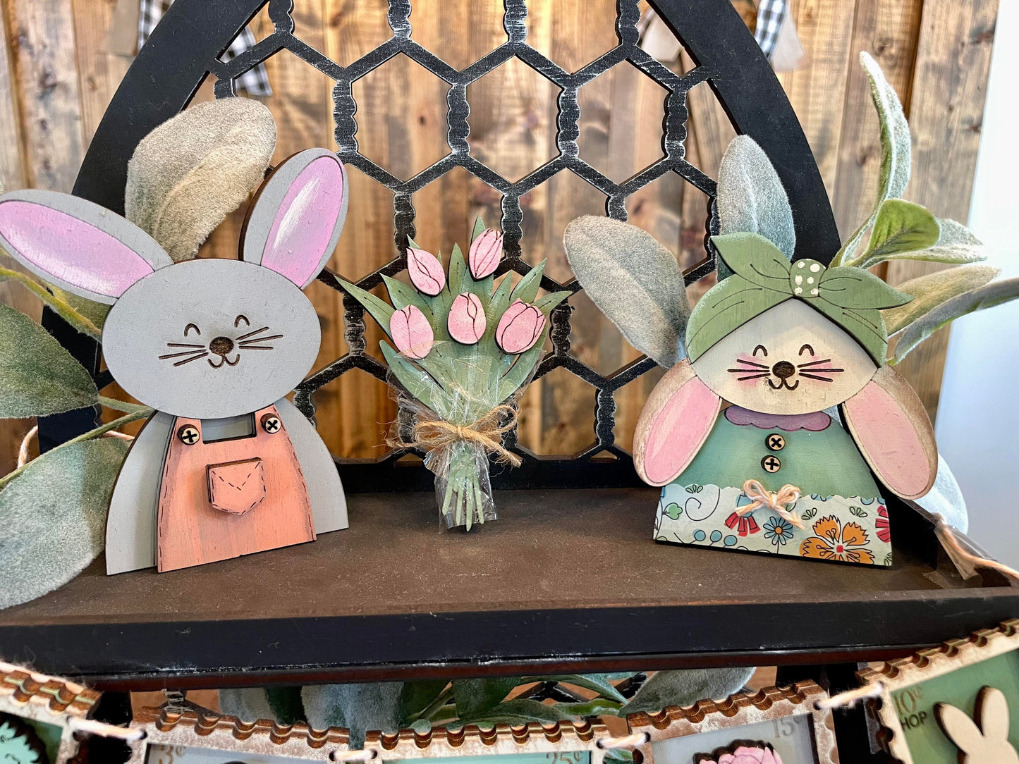3D Tiered Tray Decor - Bunny Carrot Patch