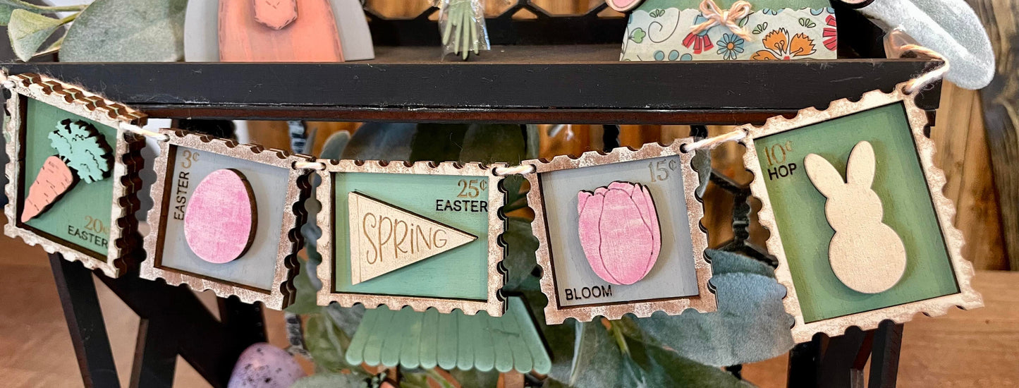 3D Tiered Tray Decor - Bunny Carrot Patch