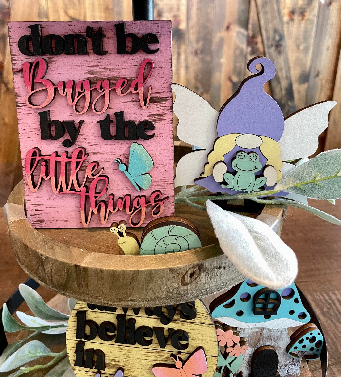 3D Tiered Tray Decor - Fairy Garden