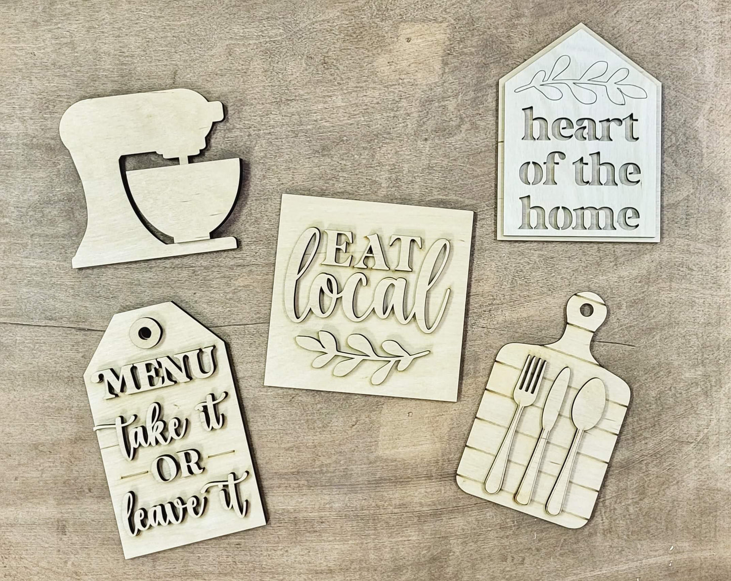3D Tiered Tray Decor - Kitchen - Menu take it or leave it
