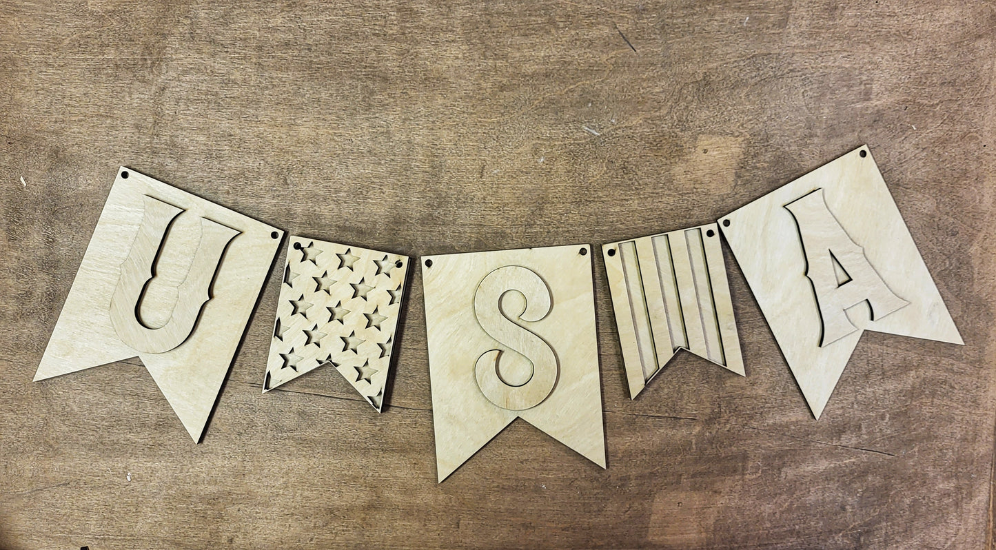 3D Banner - USA banner