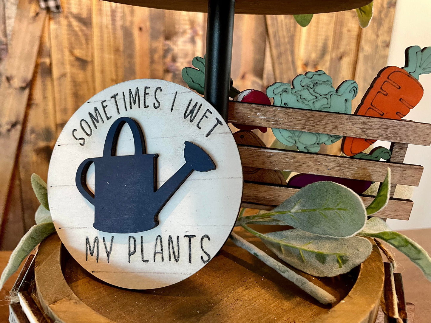 3D Tiered Tray Decor - Vegetable Garden