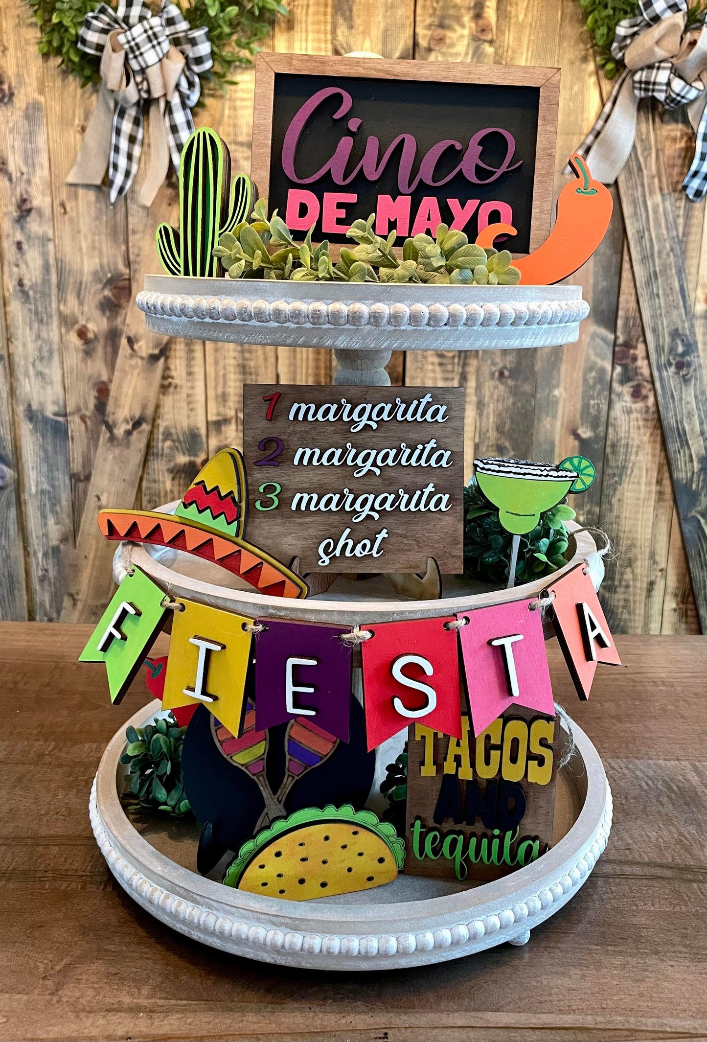 3D Tiered Tray Decor - Cinco De Mayo