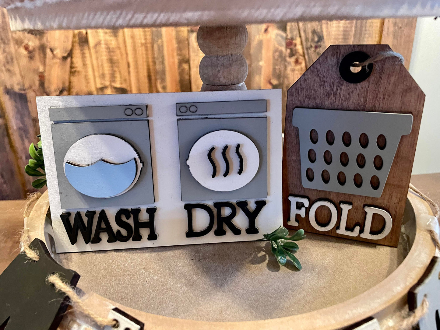 3D Tiered Tray Decor - Laundry