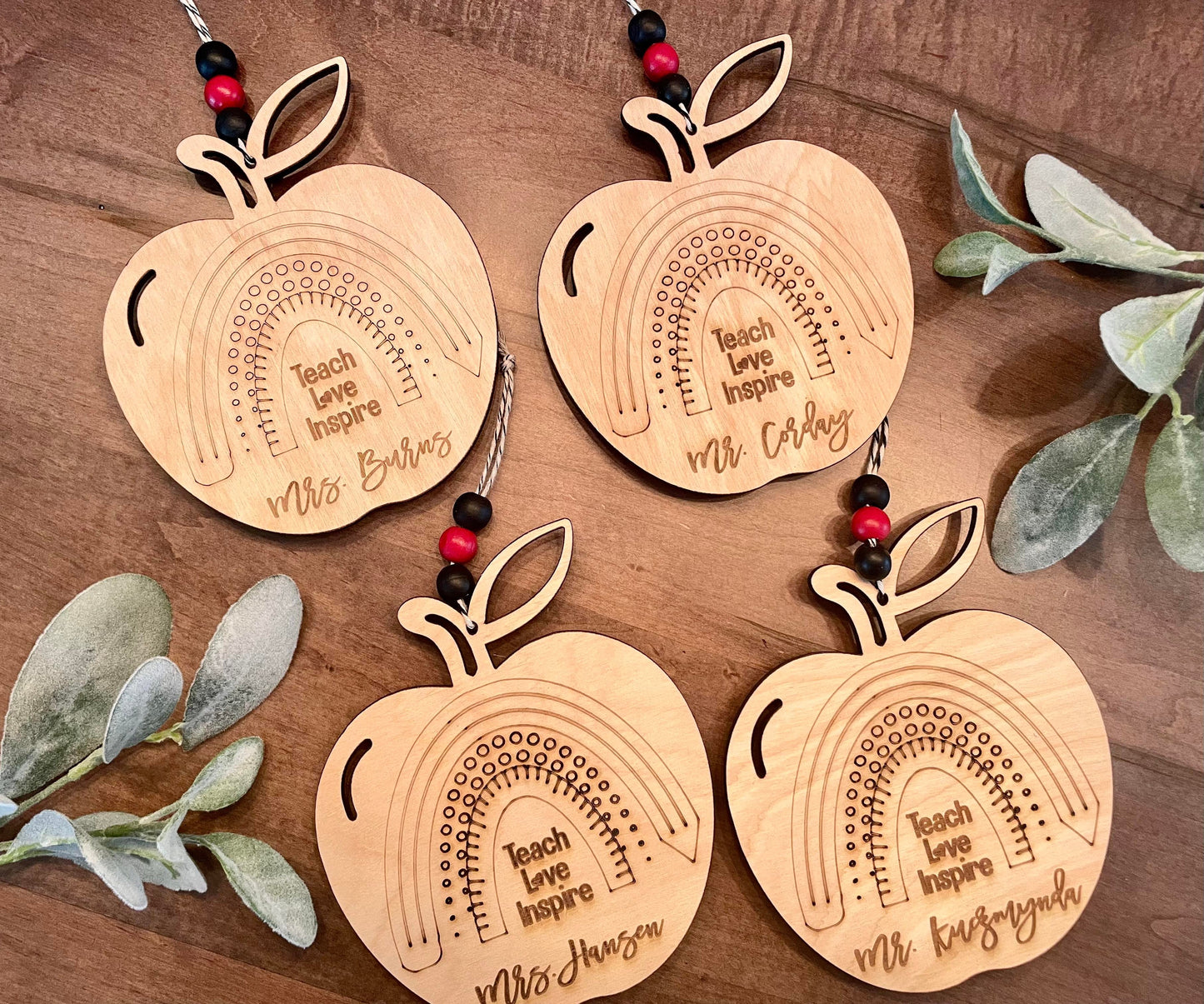 3D Gift Card Holder - Teach Love Inspire Apple