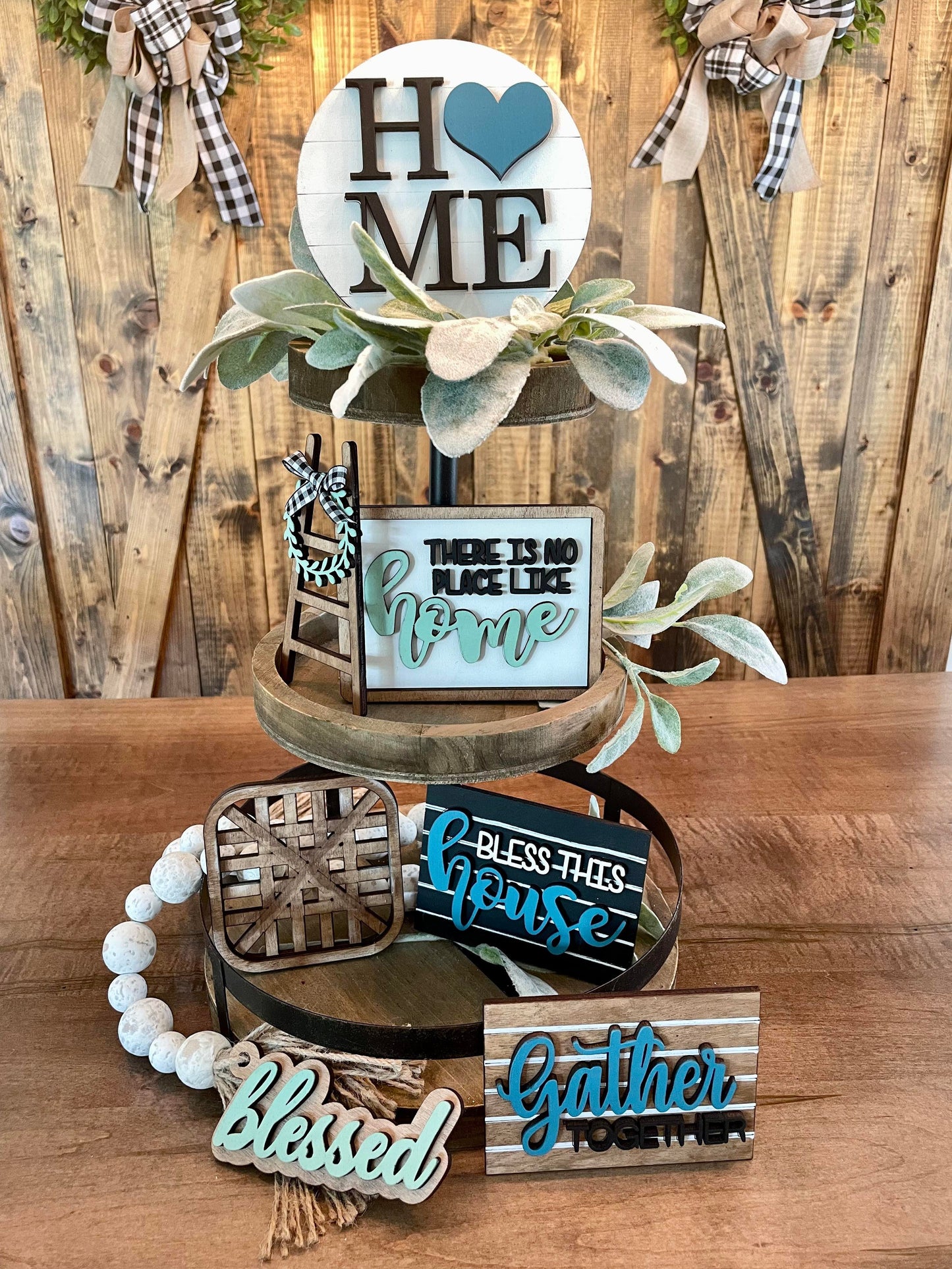 3D Tiered Tray Decor - Bless this House