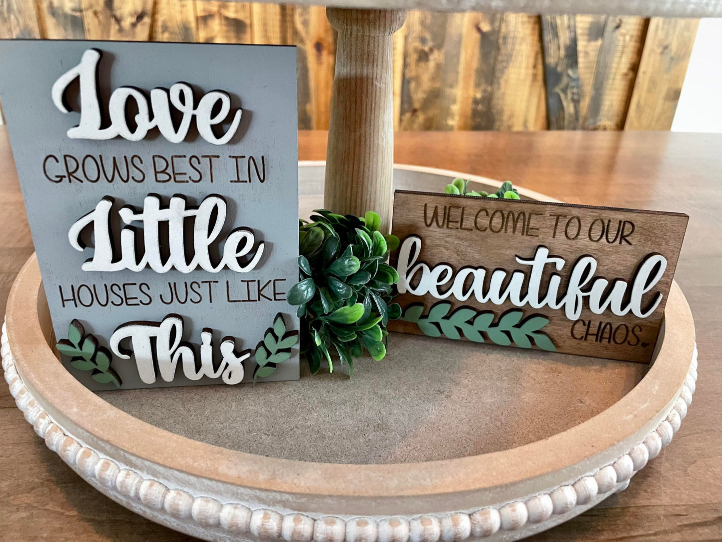 3D Tiered Tray Decor - Family Home