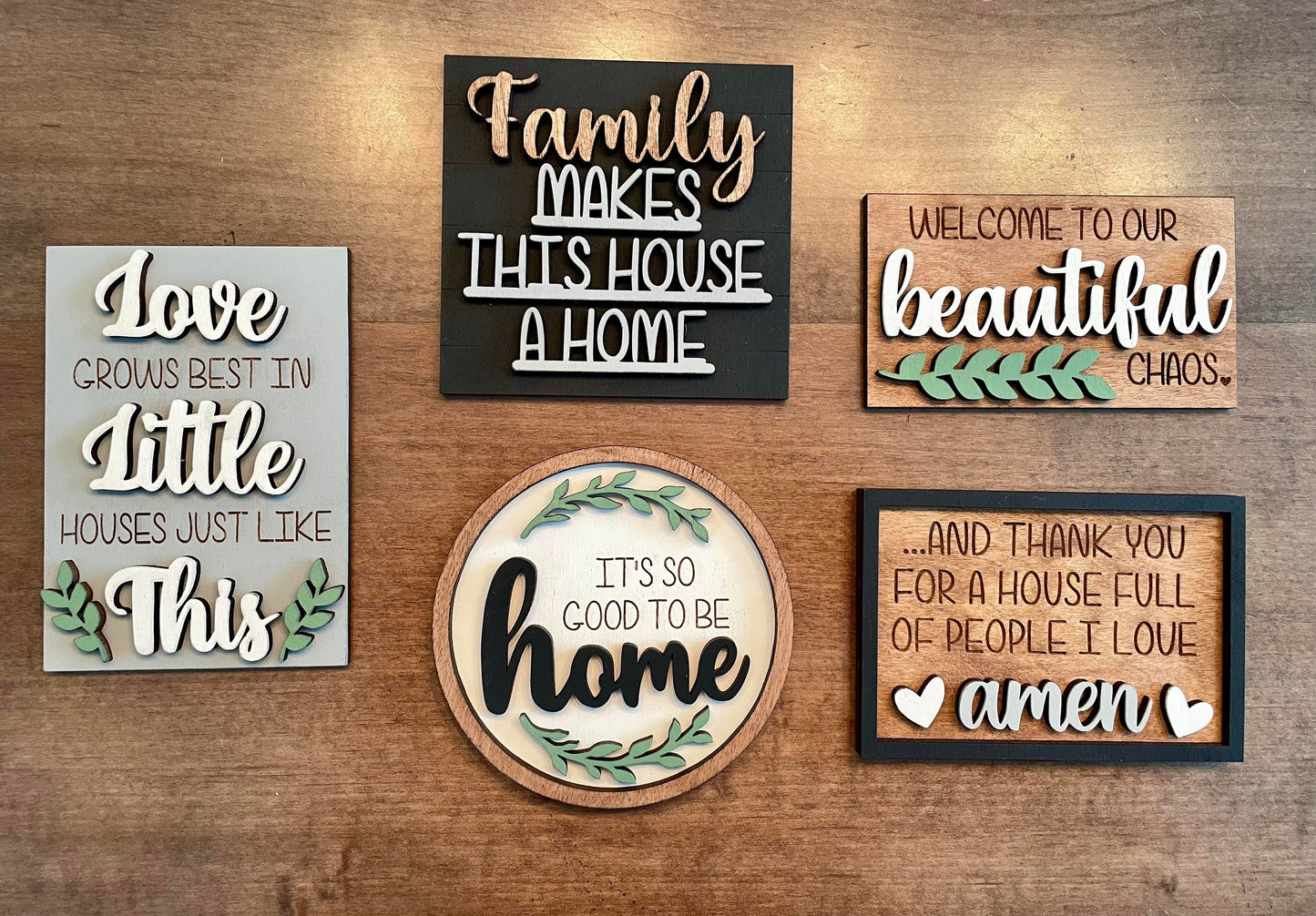 3D Tiered Tray Decor - Family Home