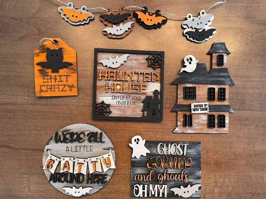 3D Tiered Tray Decor - Haunted House