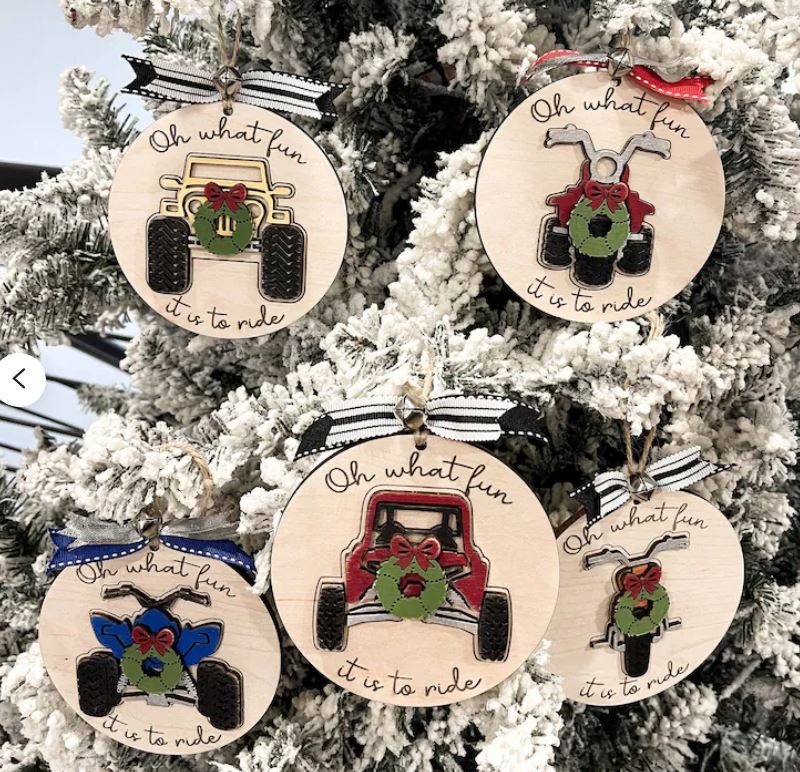 Ornament- Motorcycles, Jeeps, 4wheelers and more