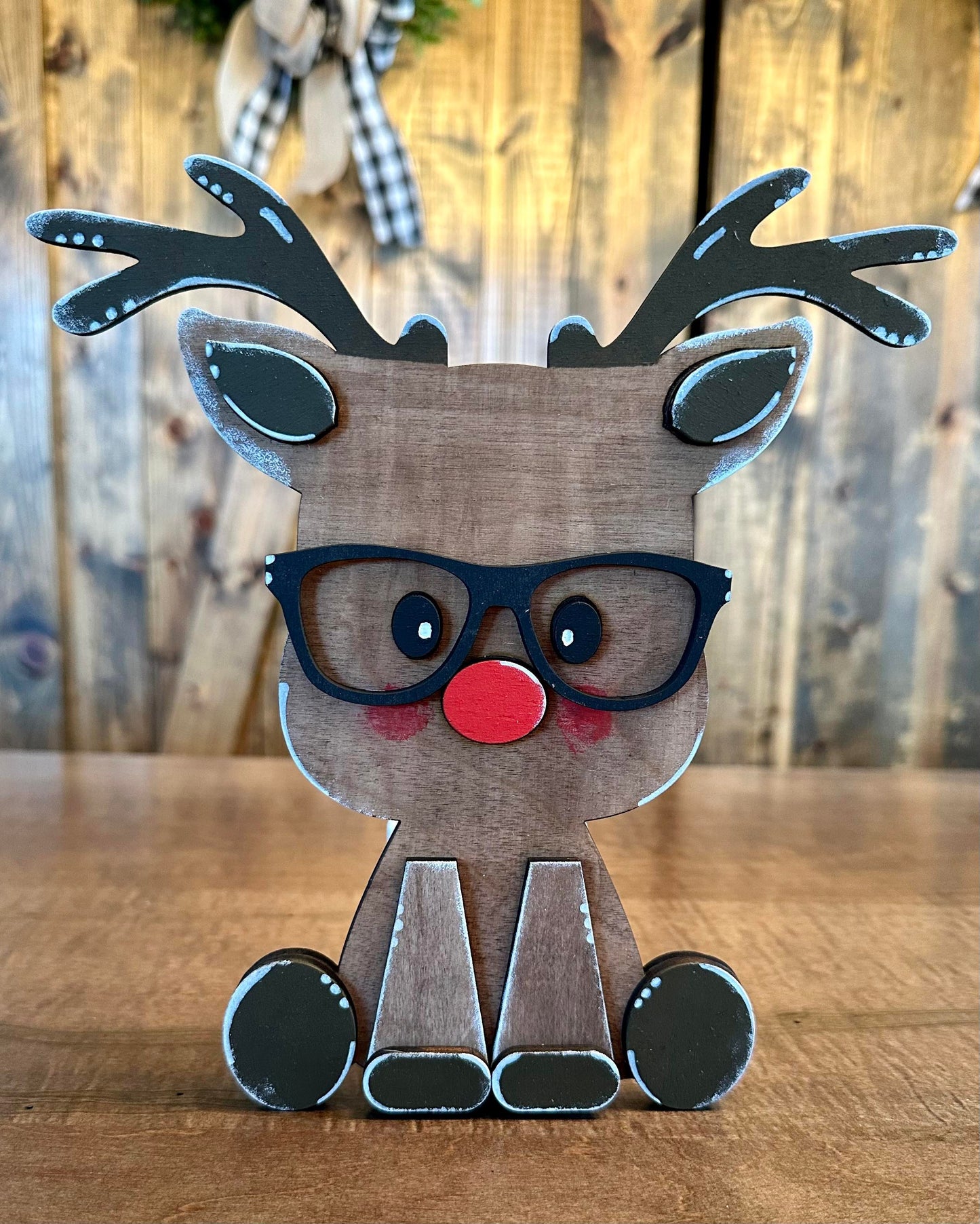 3D Reindeer with glasses