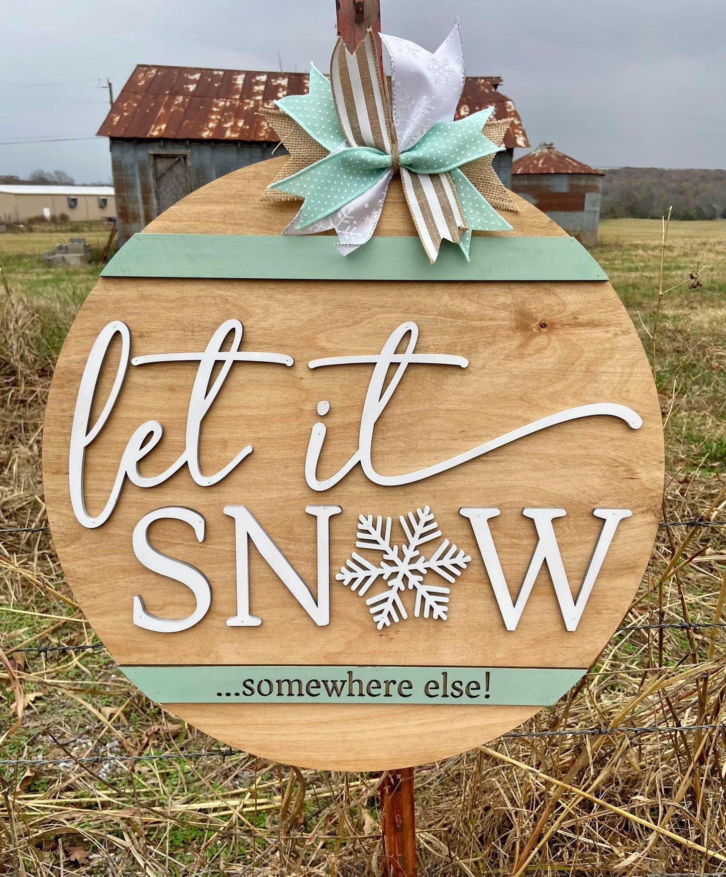 3D Door hanger - Let it Snow somewhere else