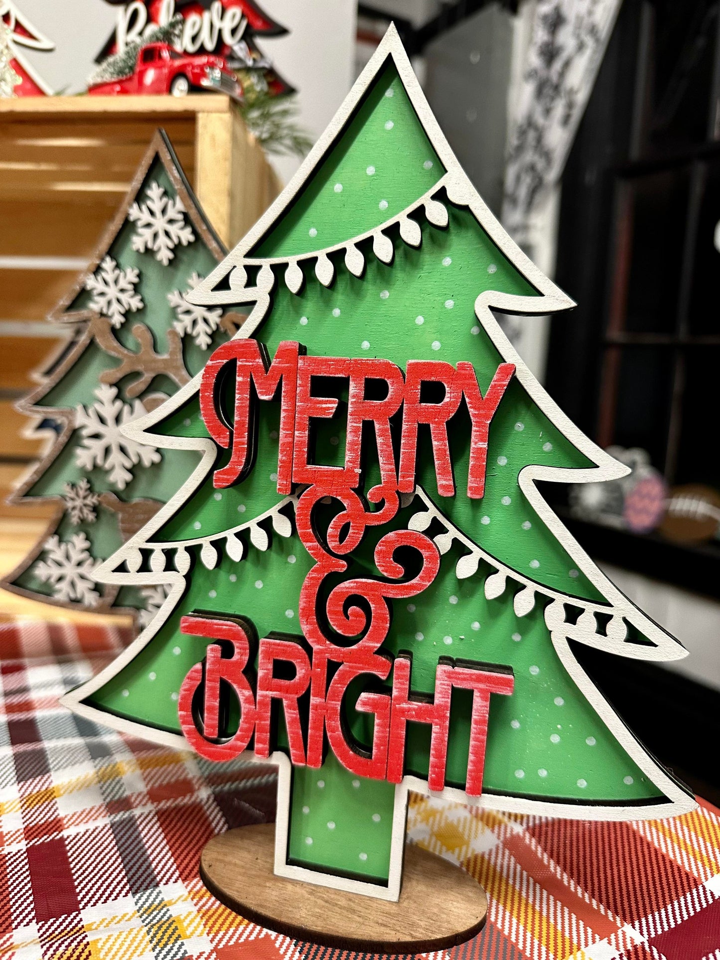 3D Decorative Standing Christmas Tree