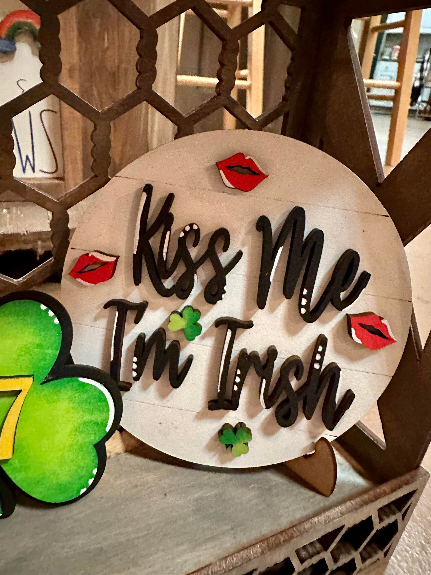3D Tiered Tray Decor - Kiss me I'm Irish
