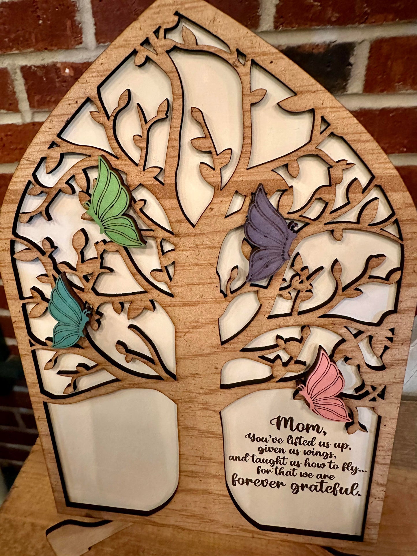 3D Customizable Tree with Butterflies - You lifted us up