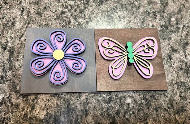 3D Interchangeable Square INSERTS - Easter and Spring