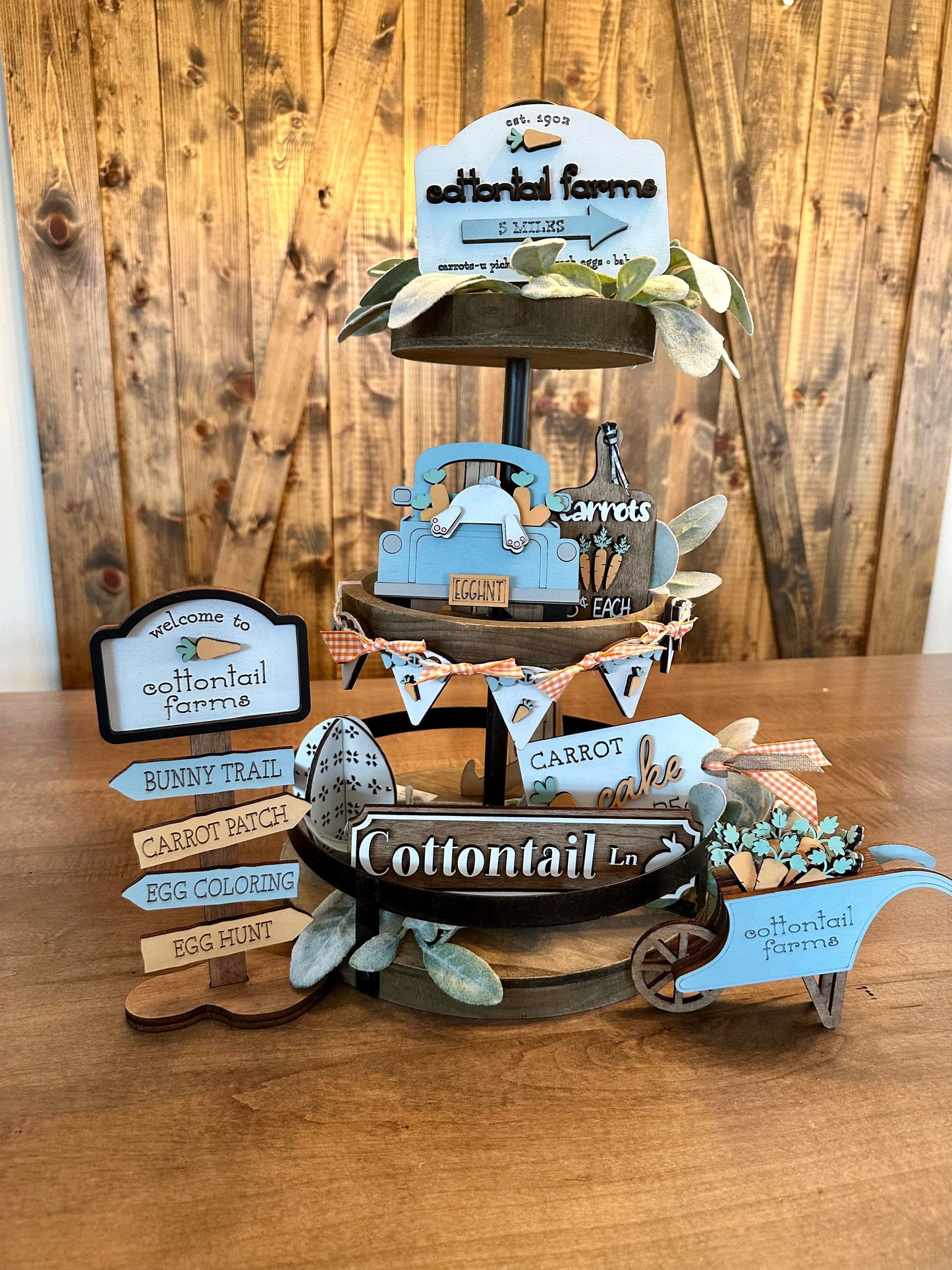 3D Tiered Tray Decor - Cottontail Lane