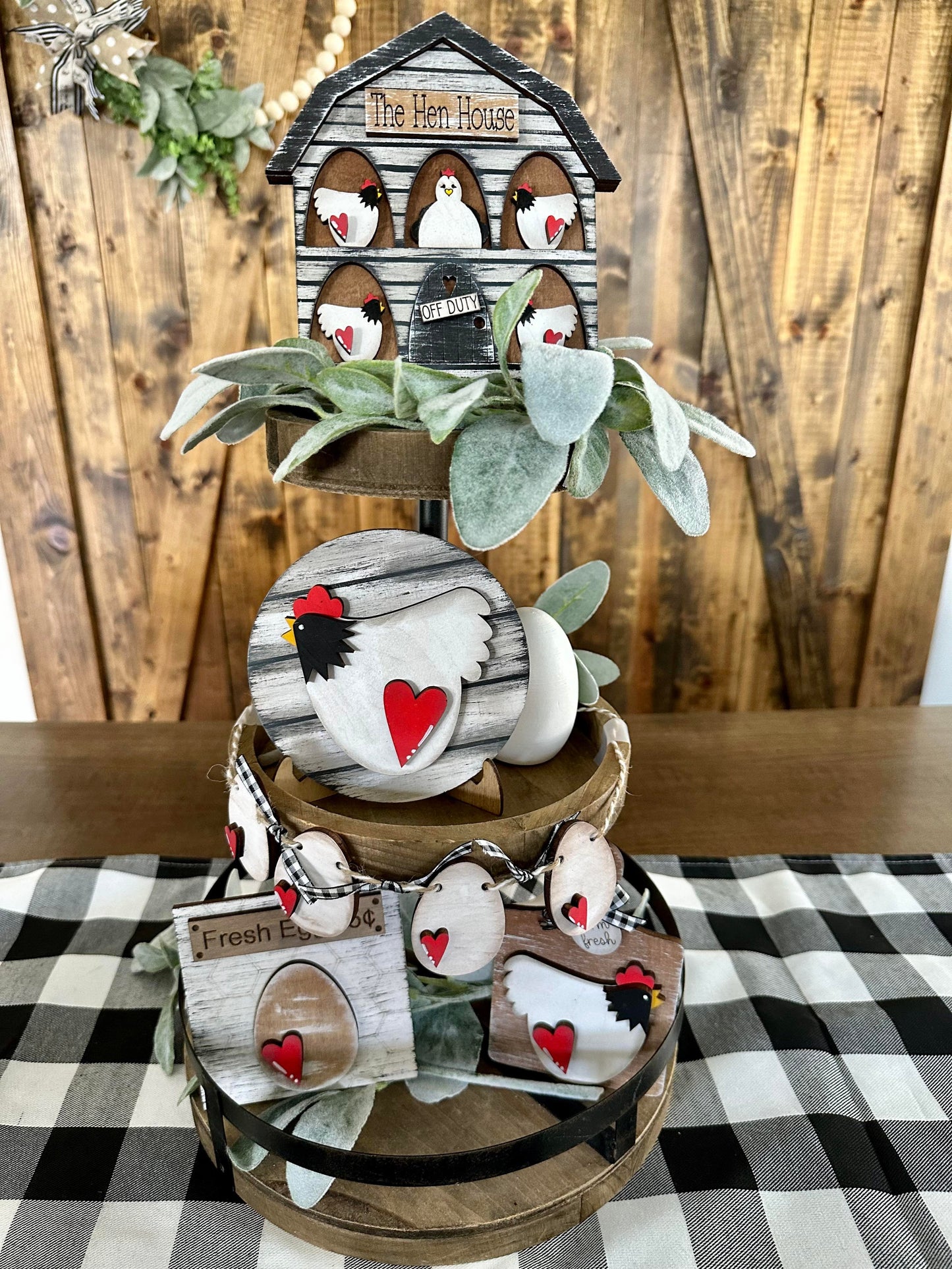 3D Tiered Tray Decor - The Hen House