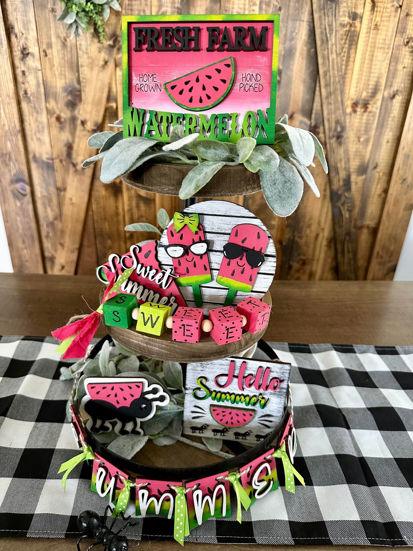 3D Tiered Tray Decor - Watermelon Sweet Summertime
