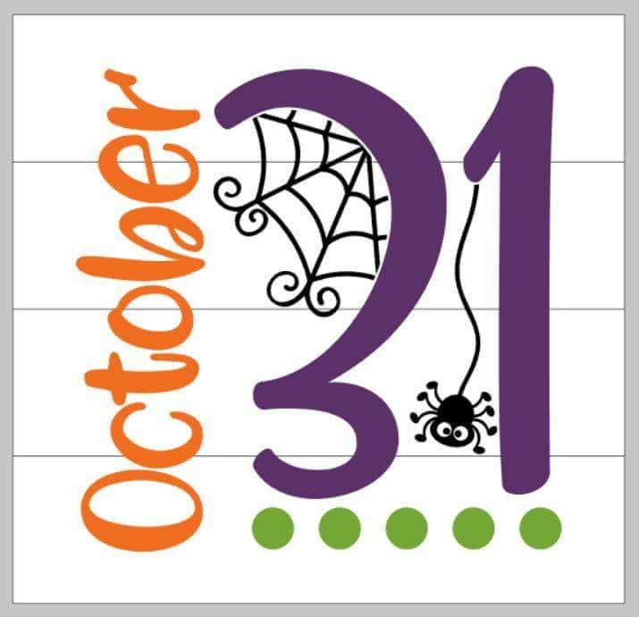 October 31 with spider and web
