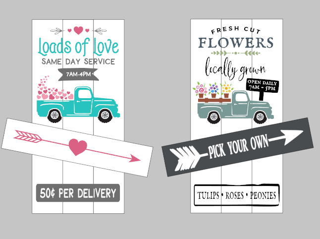 Loads of love and Fresh cut flowers Reversible
