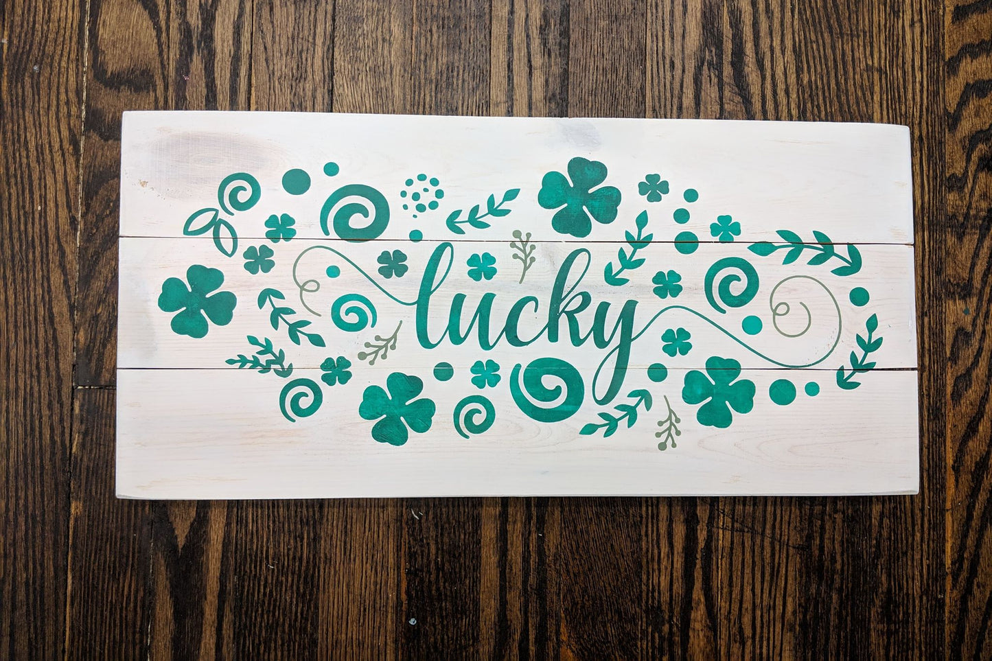 Lucky floral with clovers