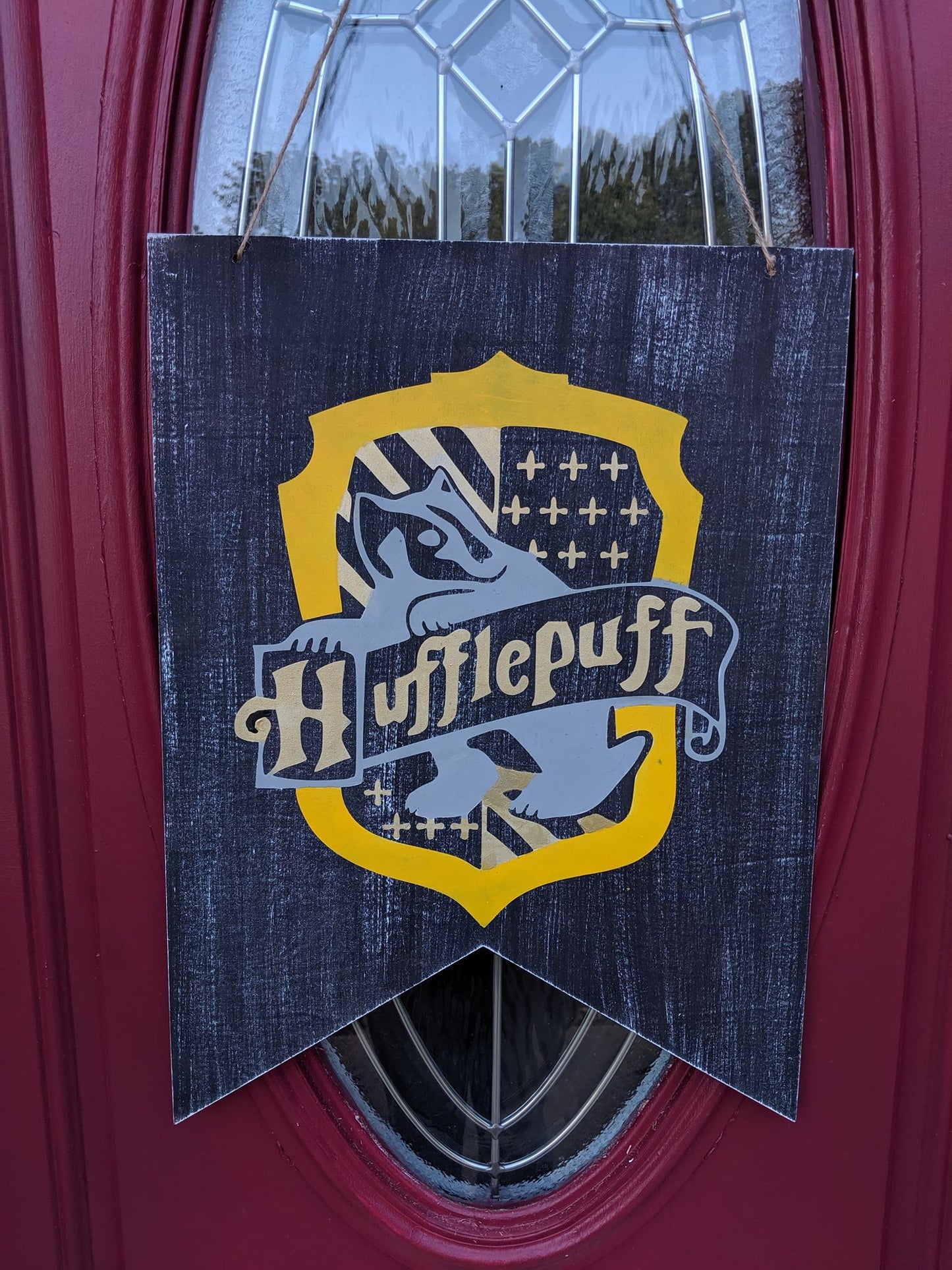 Door hanger Banner - HP Hufflepuff Crest