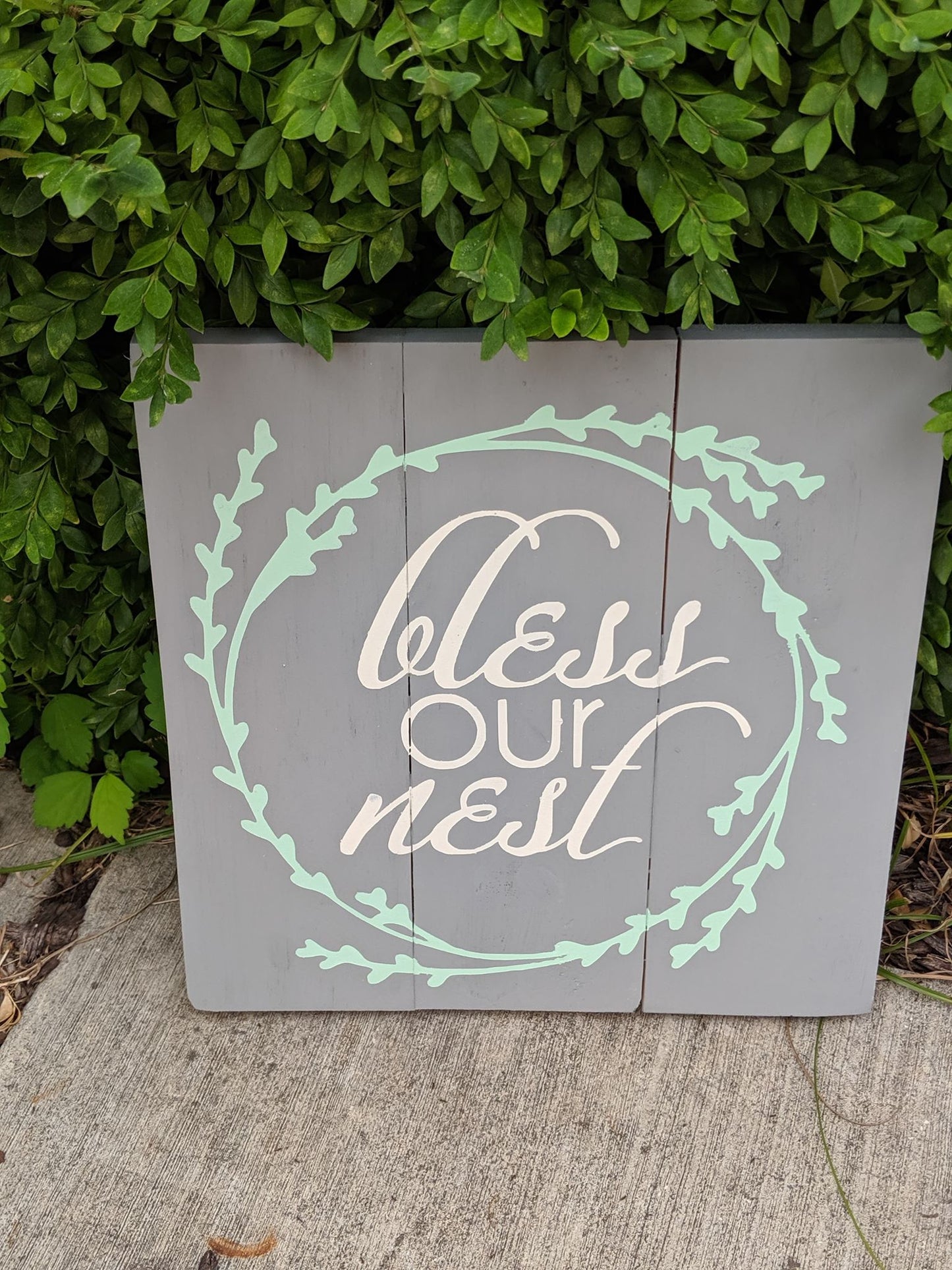 Bless our nest wreath design