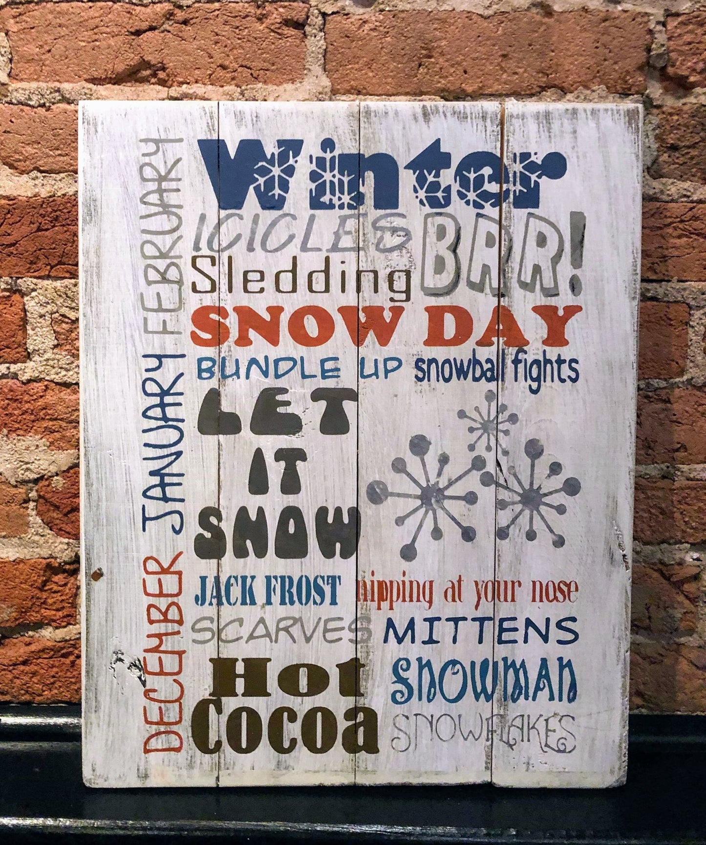 Winter subway art