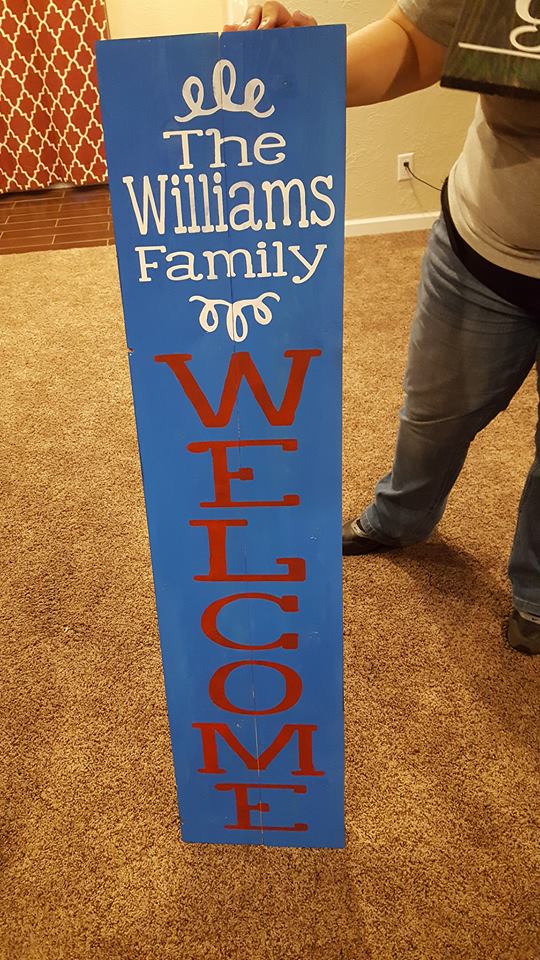 Family name Welcome Curly design