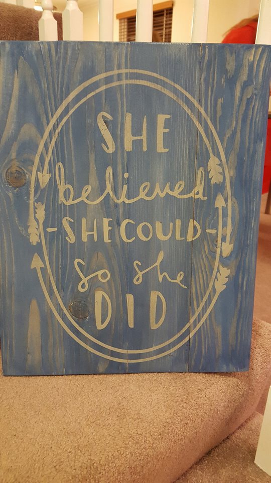 She believed she could so she did
