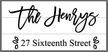 Family name with address
