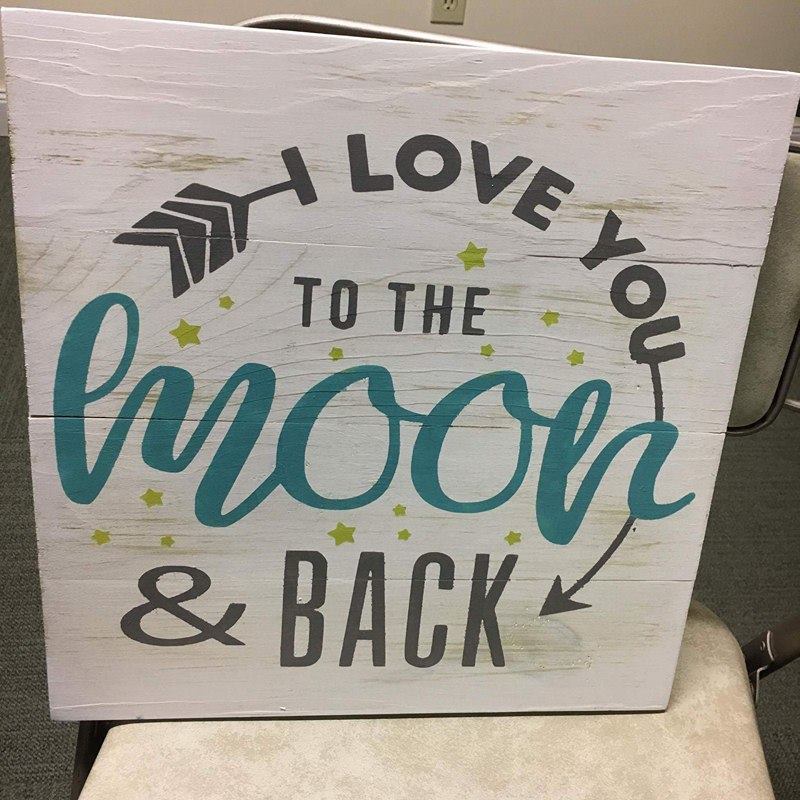 I love you to the moon and back with arrow