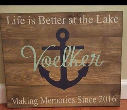 Life is better at the lake-Last name and date