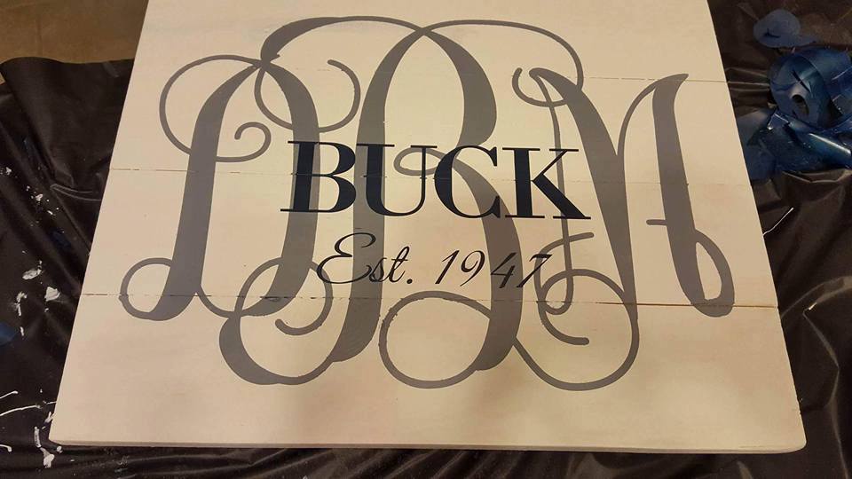 Monogram last name est