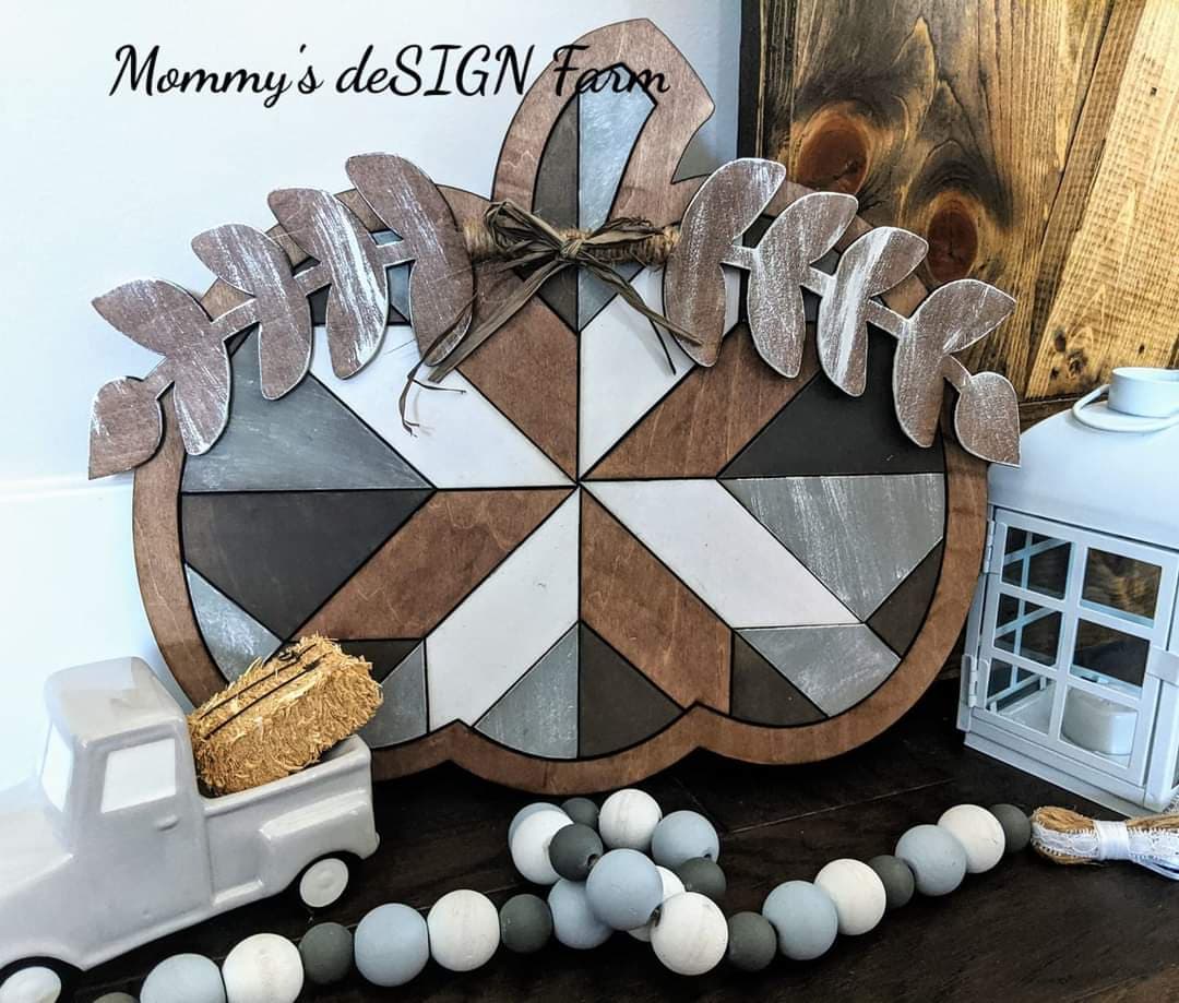 3D Barn Quilt Pumpkin