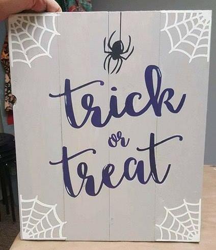 Trick or treat-spider and web