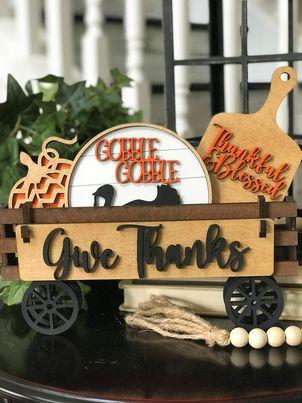 3d Interchangeable Wagon INSERTS - Fall & Halloween