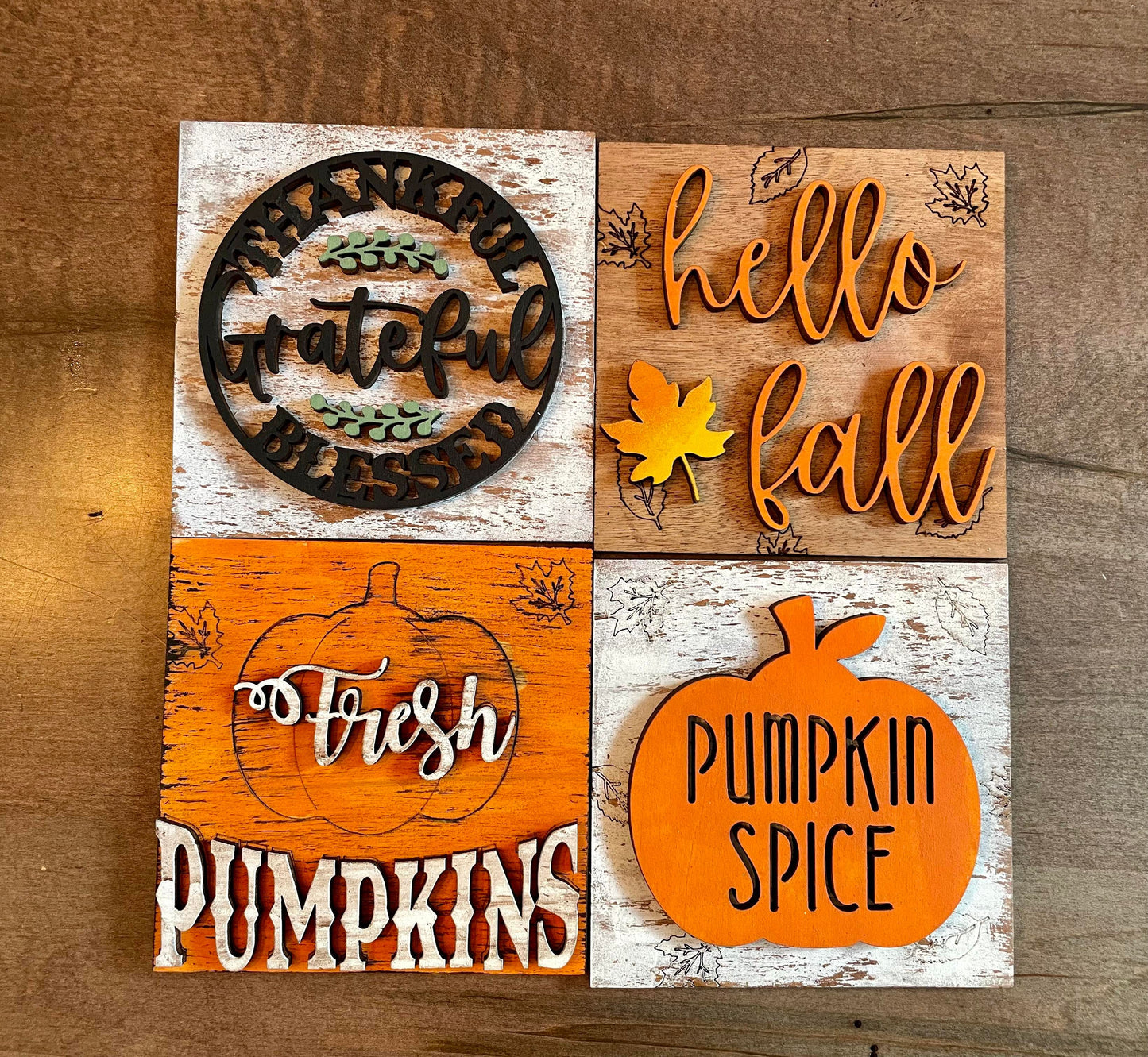 3D Interchangeable Square INSERTS ONLY - Fall and Halloween