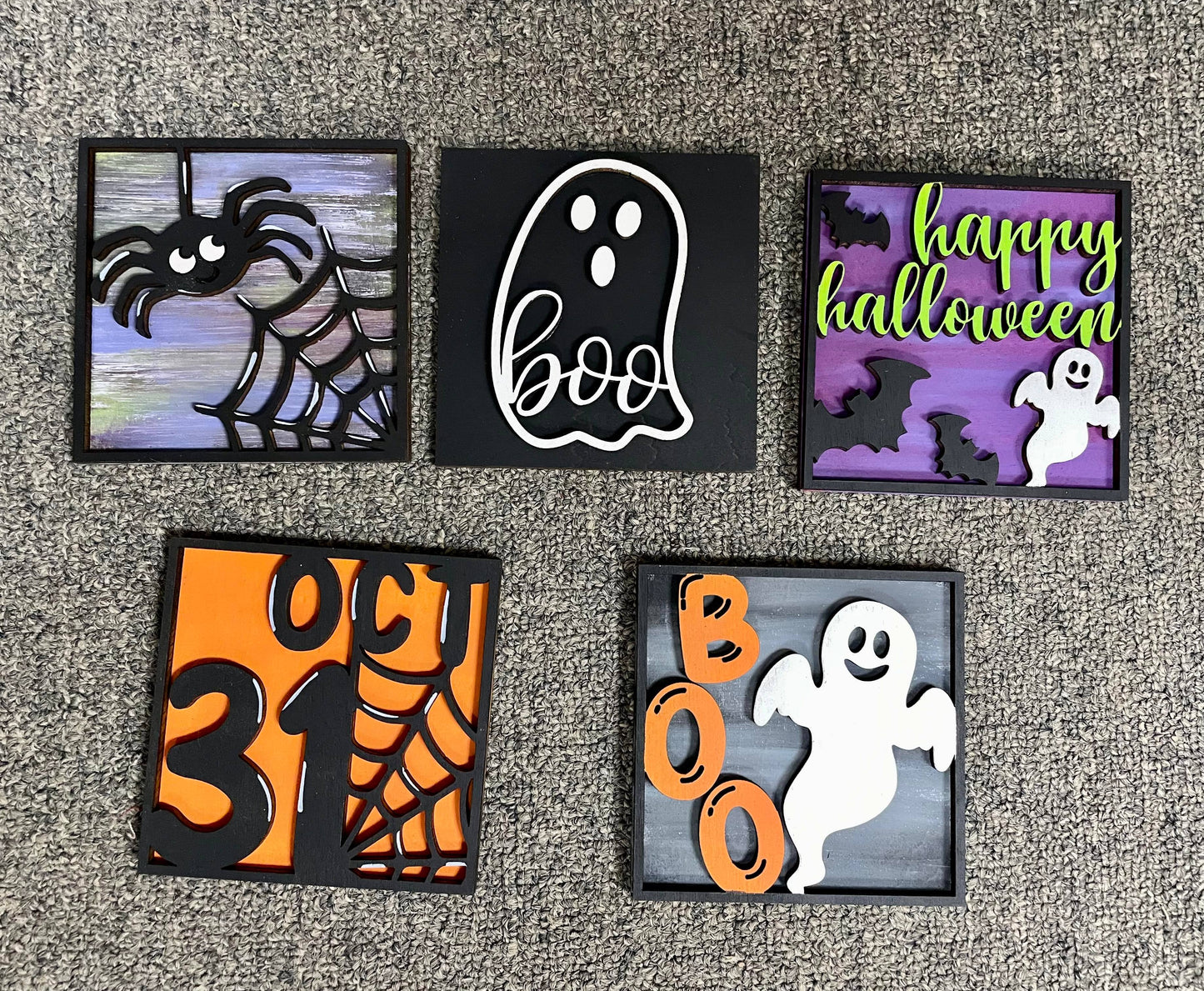 3D Interchangeable Square INSERTS ONLY - Fall and Halloween