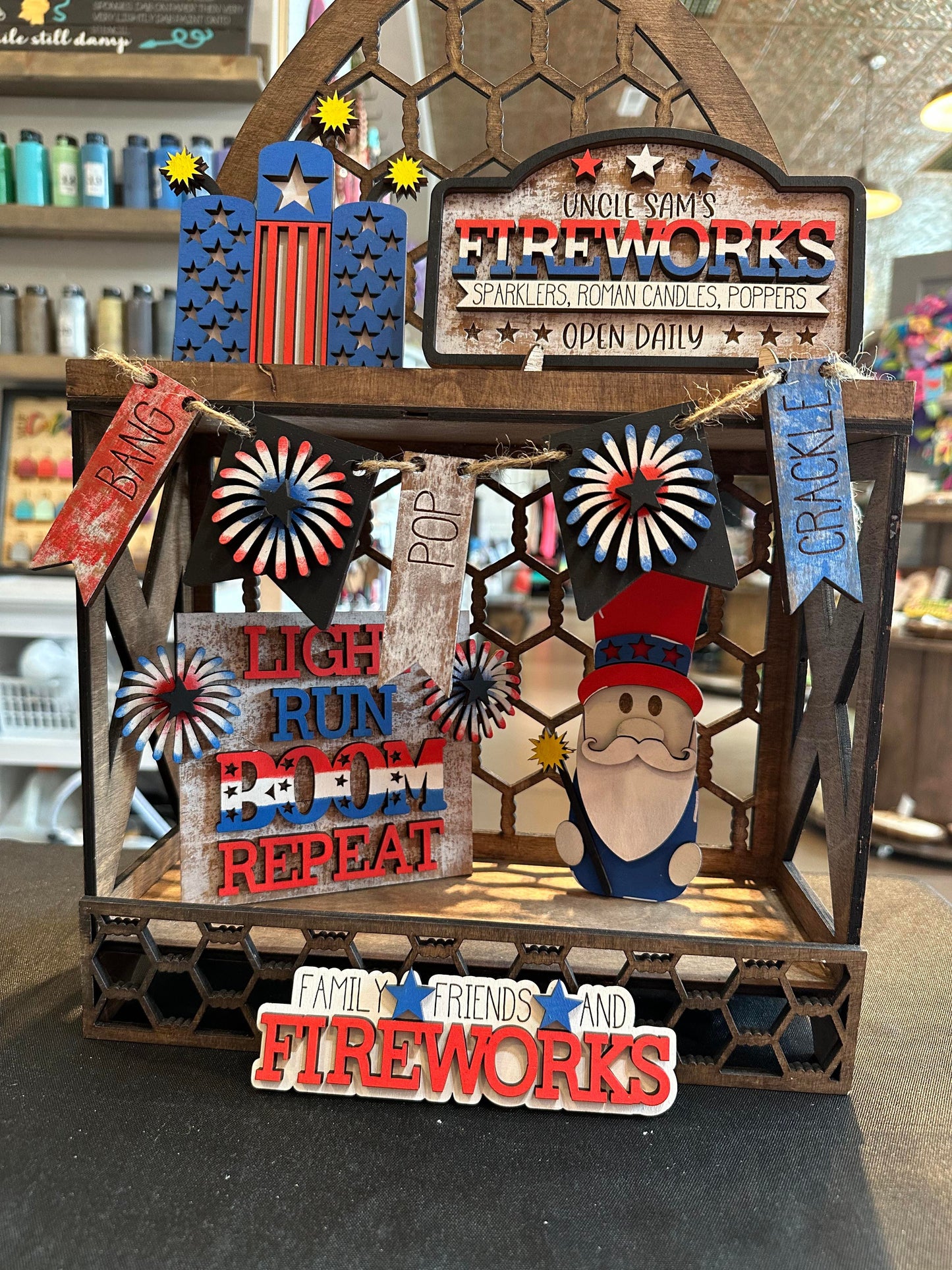 3D Tiered Tray Decor - Fireworks