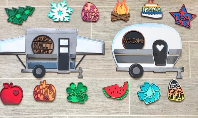 3D Round Interchangeable camper