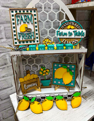 3D Tiered Tray Decor - Lemon