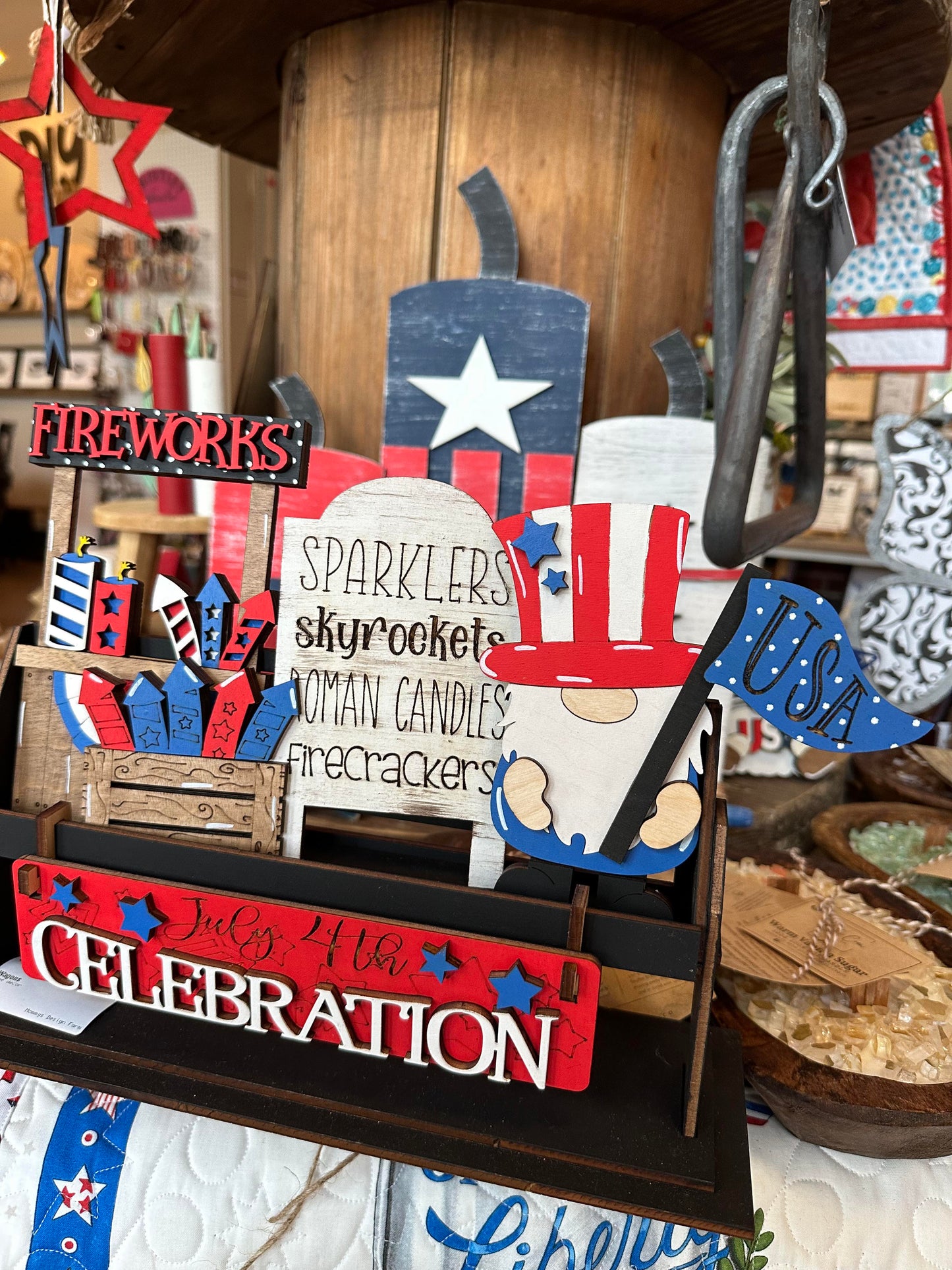 3d Interchangeable Wagon INSERTS - Summer and Patriotic