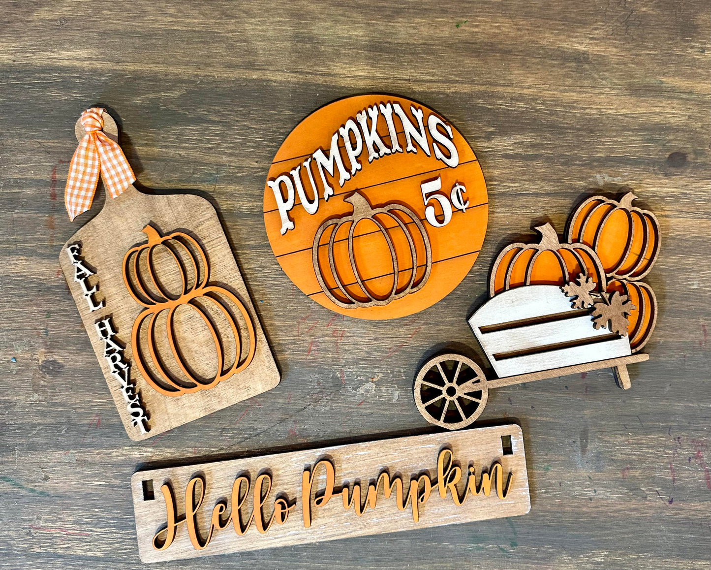 3d Interchangeable Wagon INSERTS - Fall & Halloween