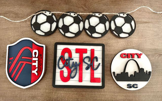 3D Tiered Tray Decor - STL Soccer