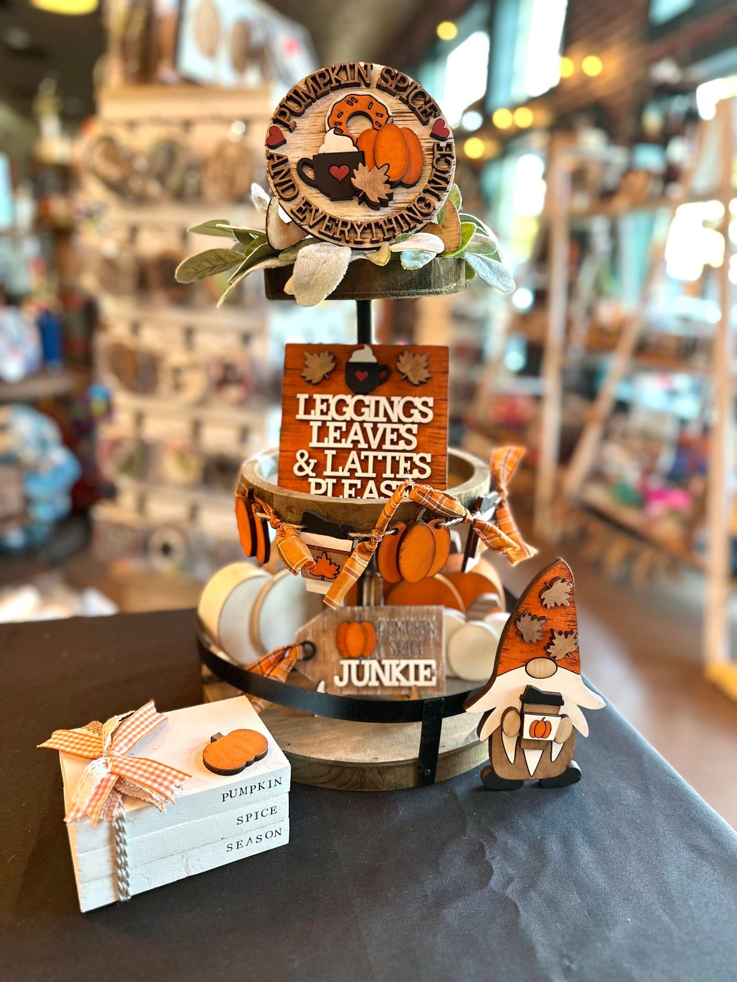 3D Tiered Tray Decor - Pumpkin Spice Junkie