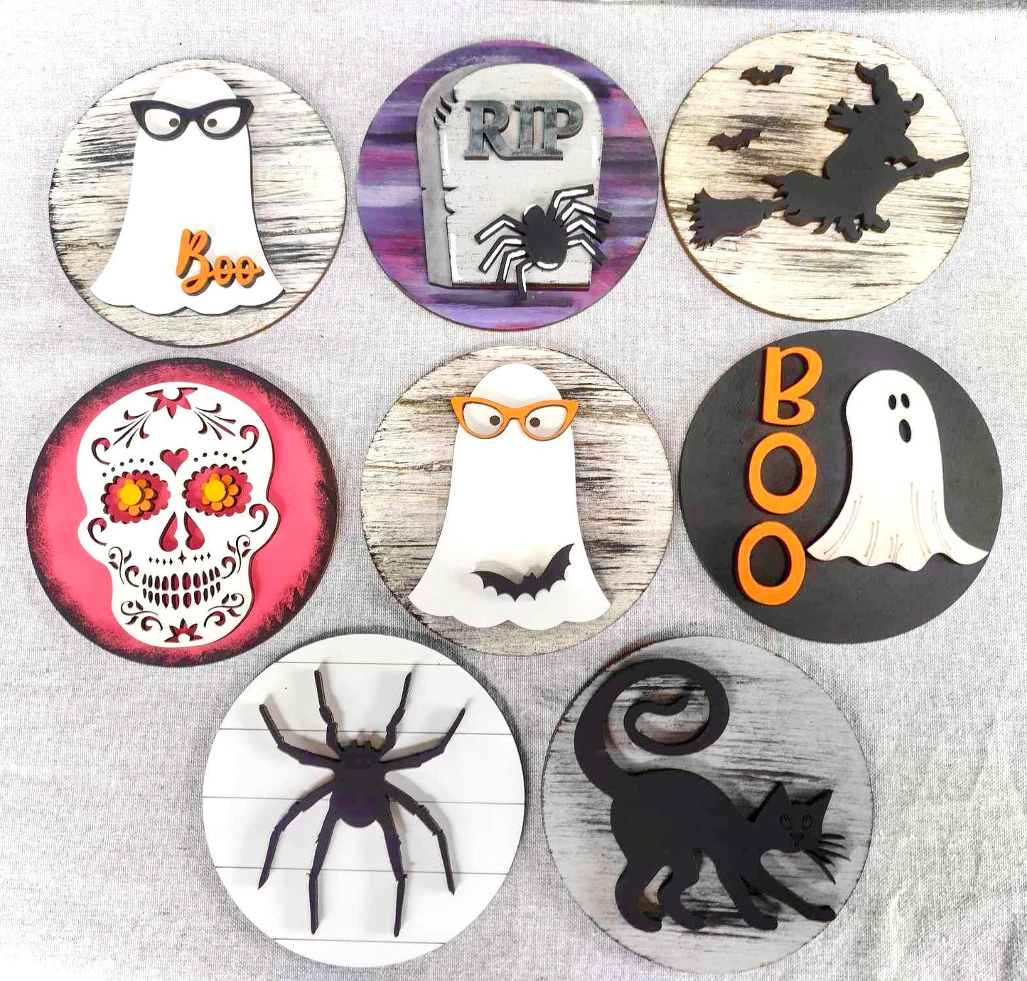 3D Interchangeable Round INSERTS - Fall & Halloween