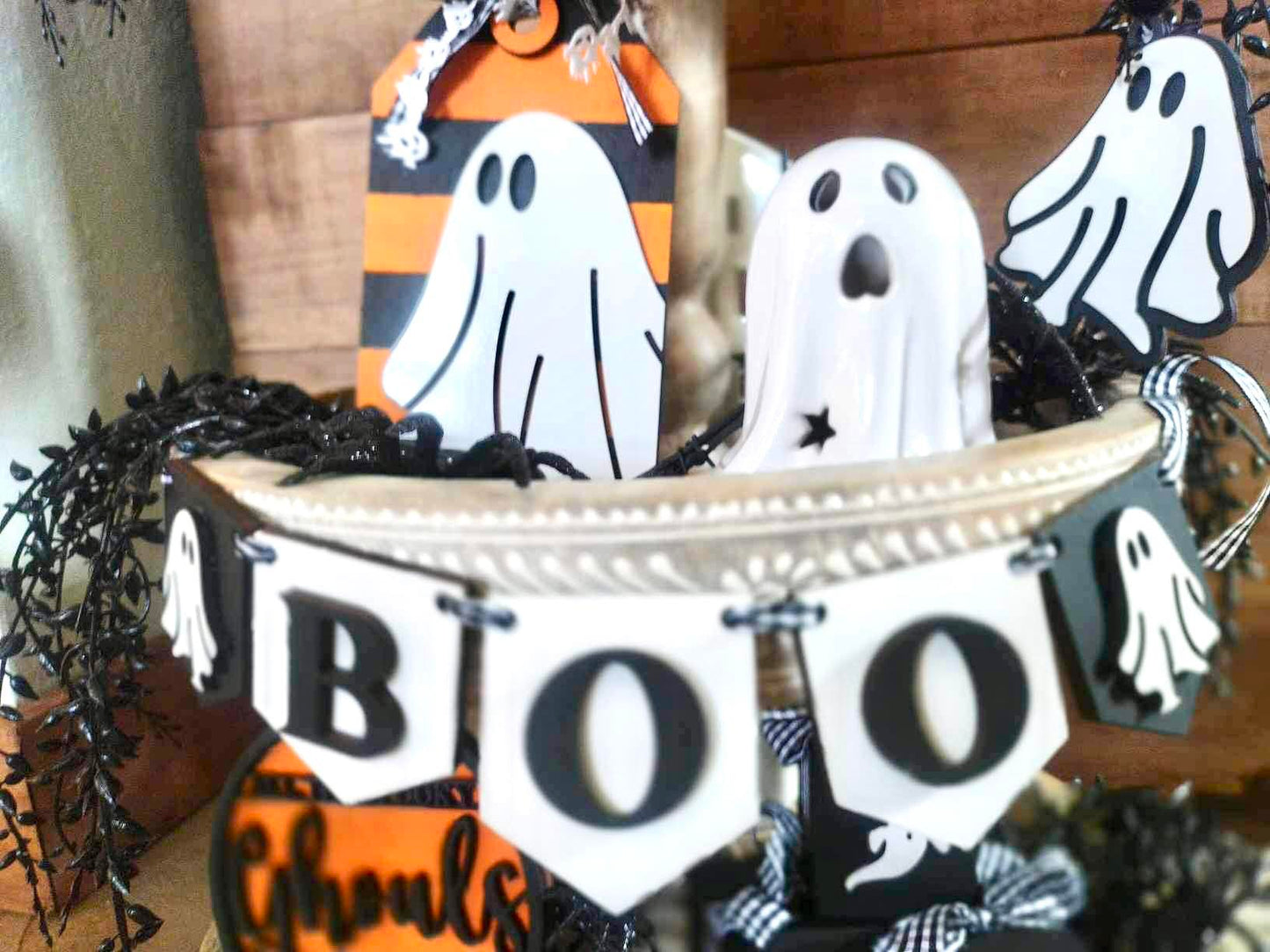 3D Tiered Tray Decor - Boo